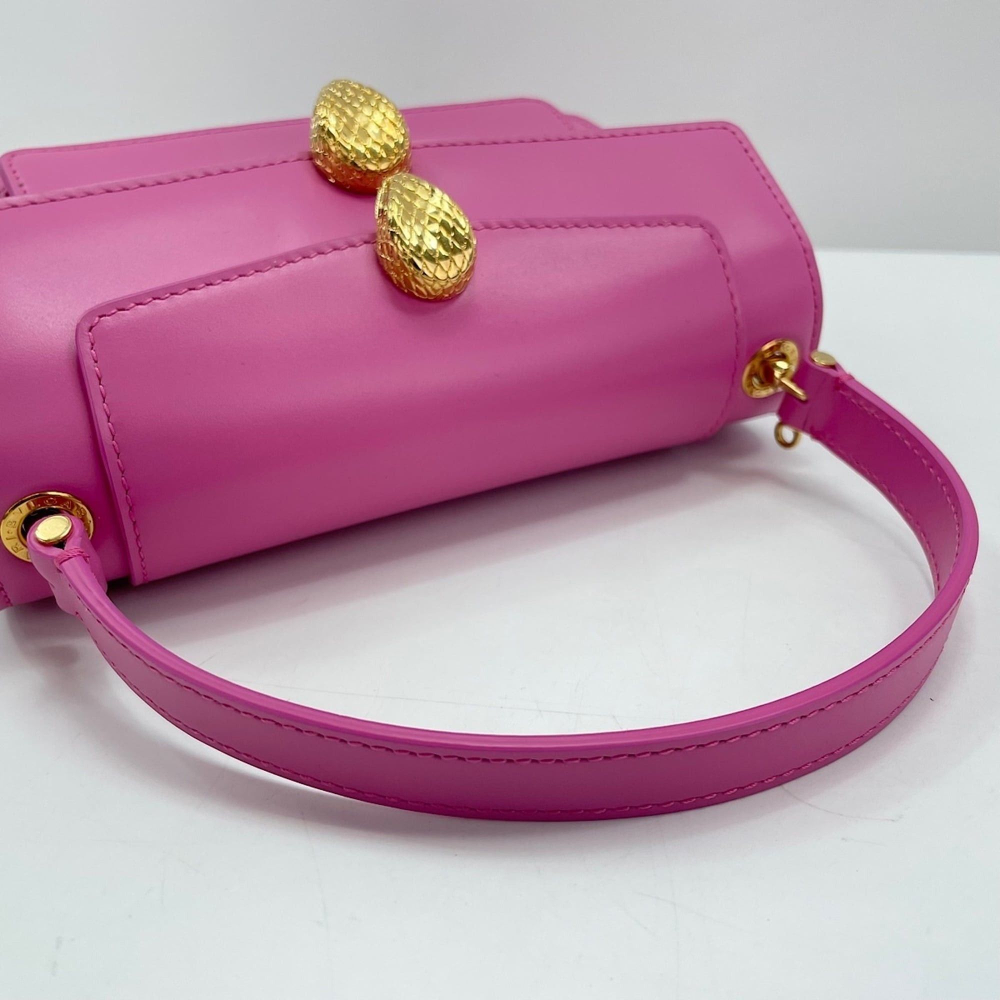 Bvlgari Bvlgari Bulgari x Alexander Wang Serpenti Snakehead 2-Way Handbag, Leather, Pink Size ONE SIZE - 10 Thumbnail