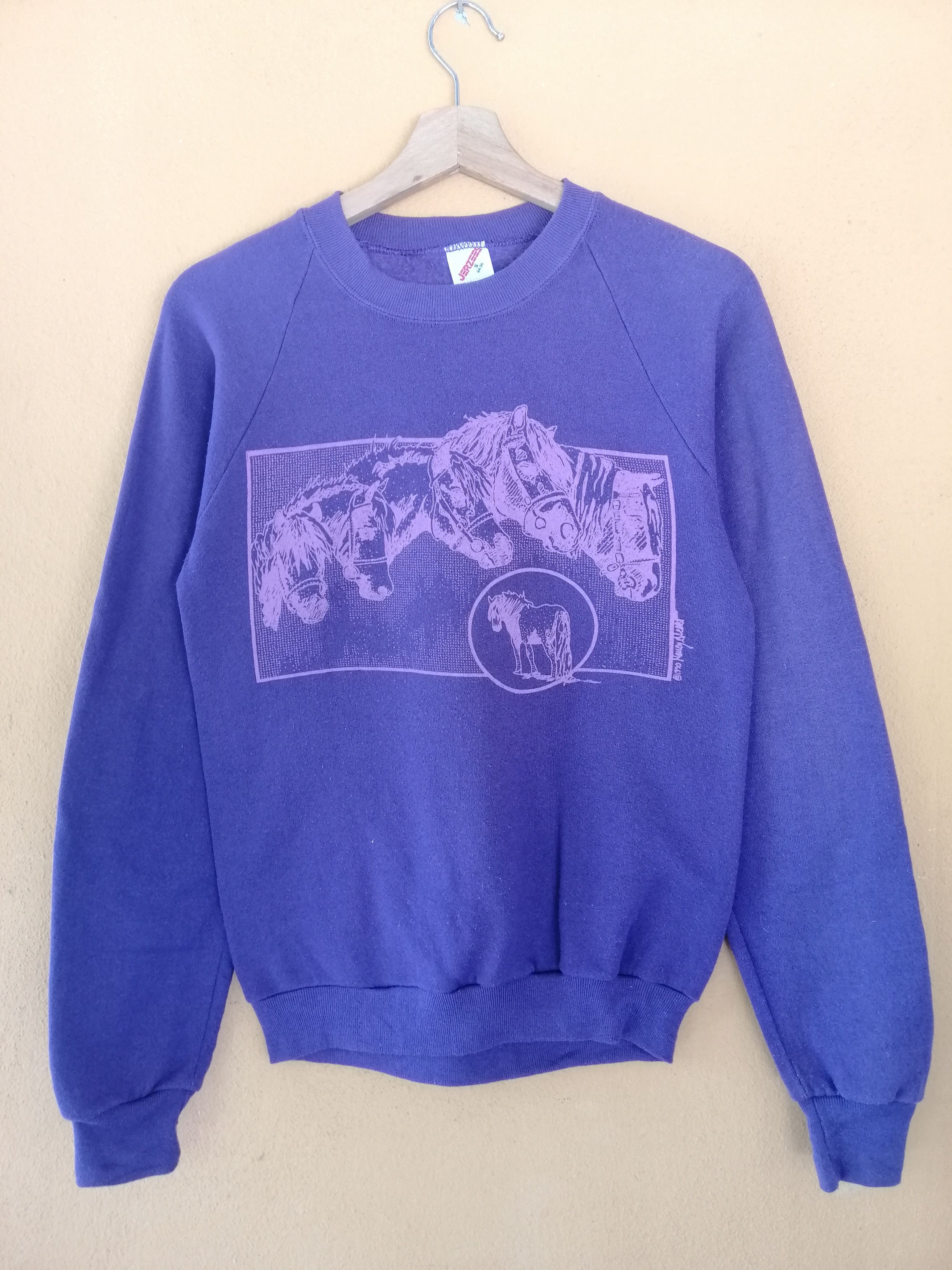 Jerzees Vintage 90s Horse Sweatshirt Size US S / EU 44-46 / 1 - 1 Thumbnail