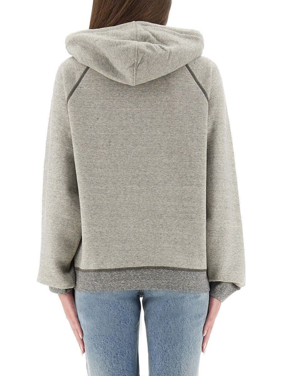 Chloe CHLOÉ OVERSIZED LOGO HOODIE - GREY Size S / US 4 / IT 40 - 3 Thumbnail