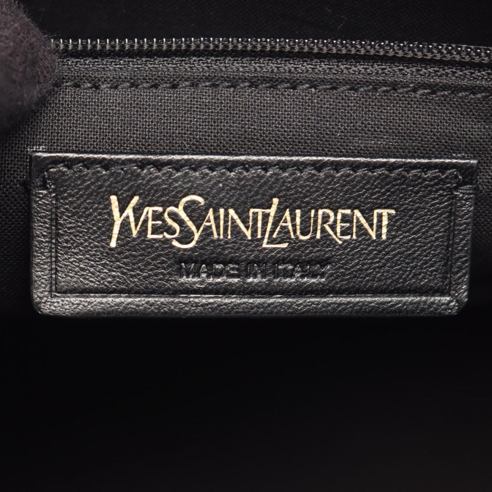 Yves Saint Laurent Yves Saint Laurent Cabas Chic Handbag, Leather, Women's, Black, 400660 Size ONE SIZE - 4 Thumbnail