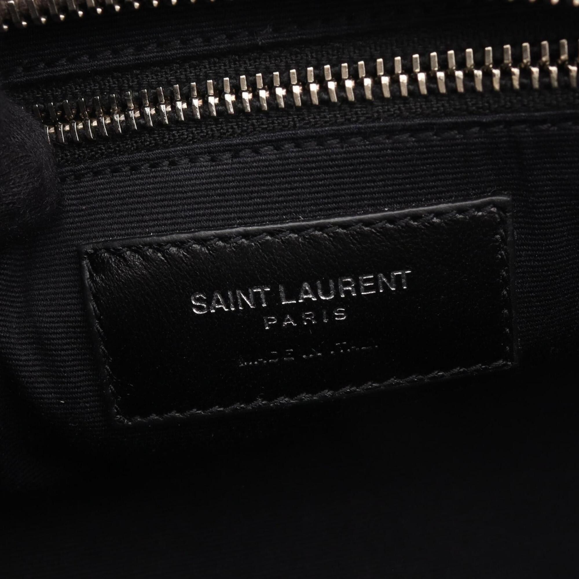 Yves Saint Laurent Yves Saint Laurent Saint Laurent Paris Loulou Shoulder Bag/Handbag, Leather, Women's, Gray, 574102 Size ONE SIZE - 4 Thumbnail