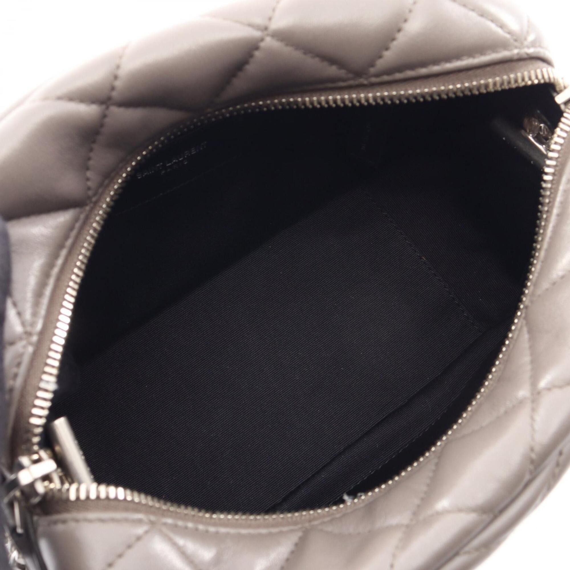 Yves Saint Laurent Yves Saint Laurent Saint Laurent Paris Loulou Shoulder Bag/Handbag, Leather, Women's, Gray, 574102 Size ONE SIZE - 3 Thumbnail