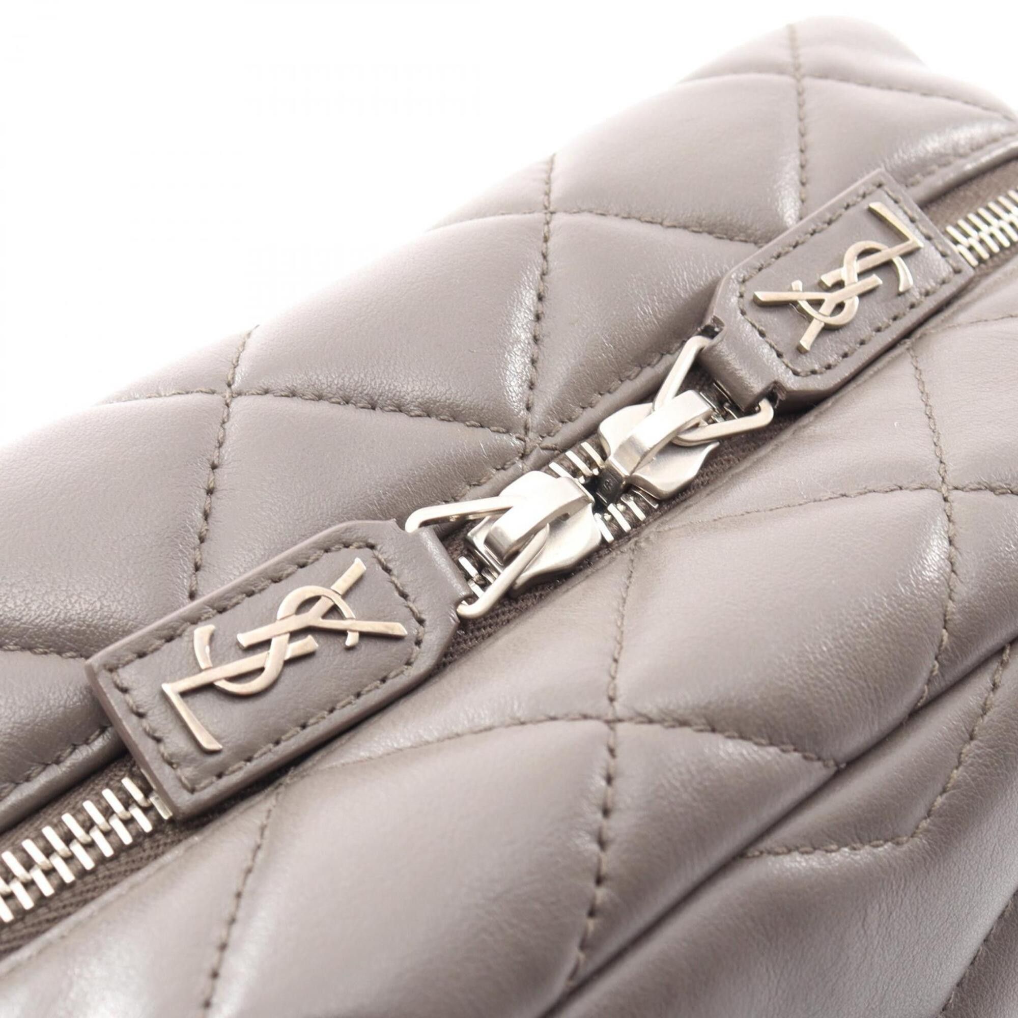 Yves Saint Laurent Yves Saint Laurent Saint Laurent Paris Loulou Shoulder Bag/Handbag, Leather, Women's, Gray, 574102 Size ONE SIZE - 5 Thumbnail