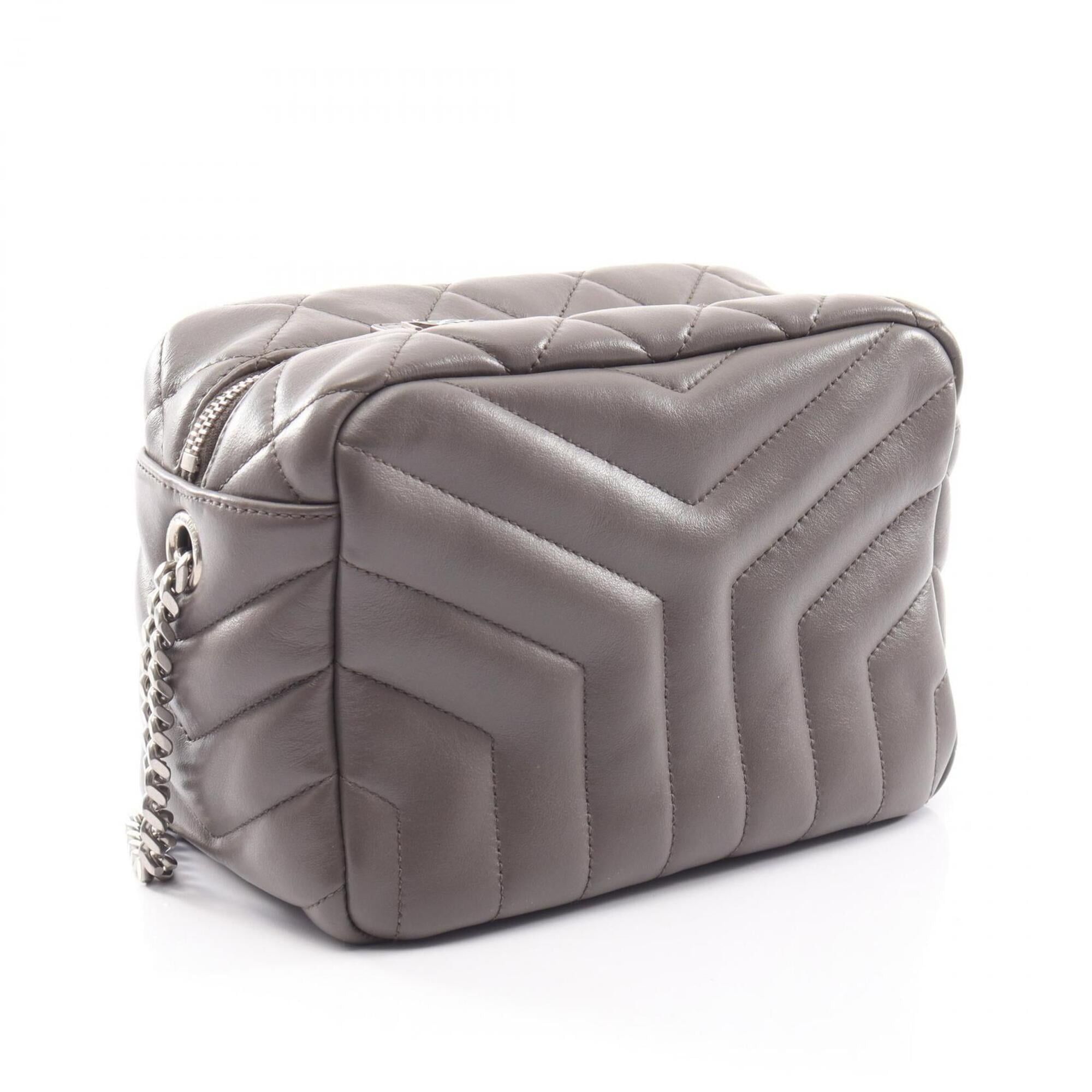 Yves Saint Laurent Yves Saint Laurent Saint Laurent Paris Loulou Shoulder Bag/Handbag, Leather, Women's, Gray, 574102 Size ONE SIZE - 2 Thumbnail
