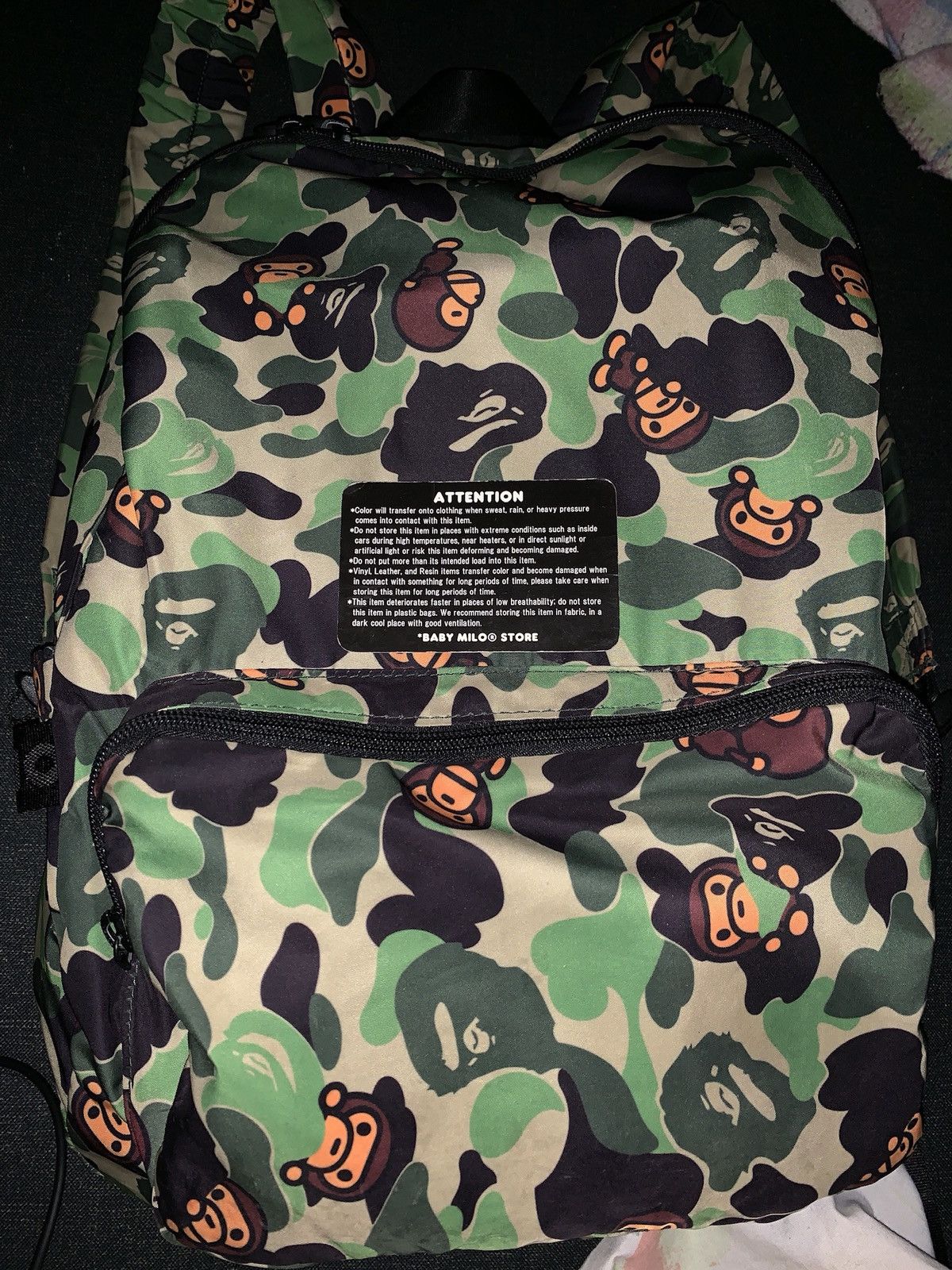 Bape Bape Green Camo Baby Milo backpack Size ONE SIZE - 1 Preview