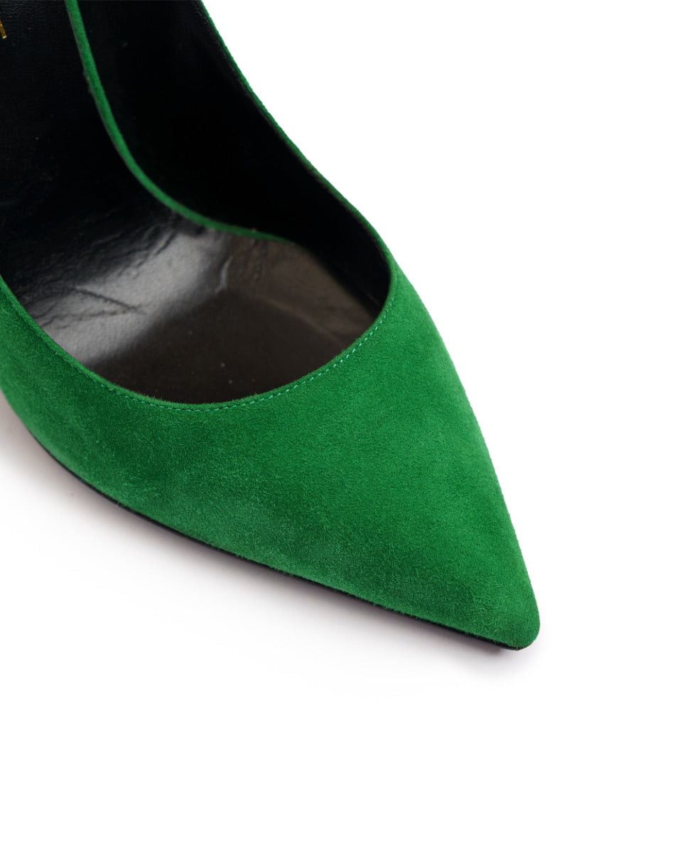 Saint Laurent Paris Saint Laurent Anja suede green heels Size US 8 / IT 38 - 4 Thumbnail