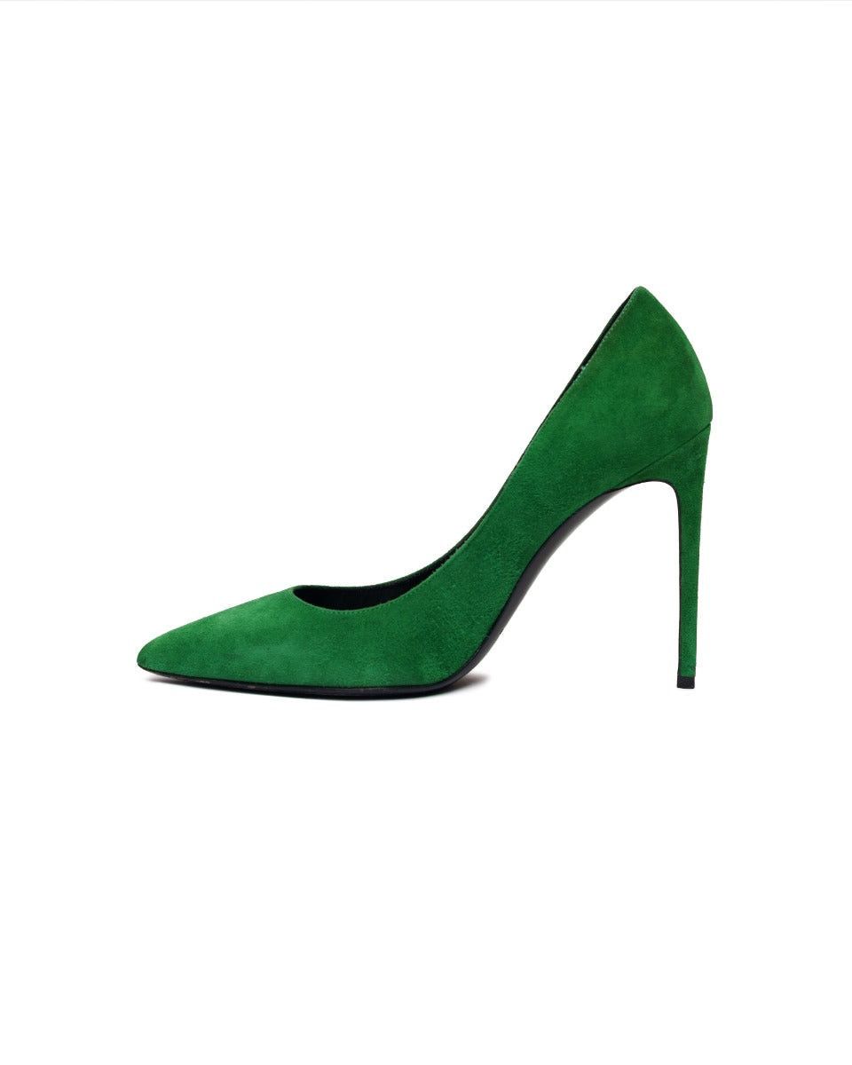 Saint Laurent Paris Saint Laurent Anja suede green heels Size US 8 / IT 38 - 3 Thumbnail