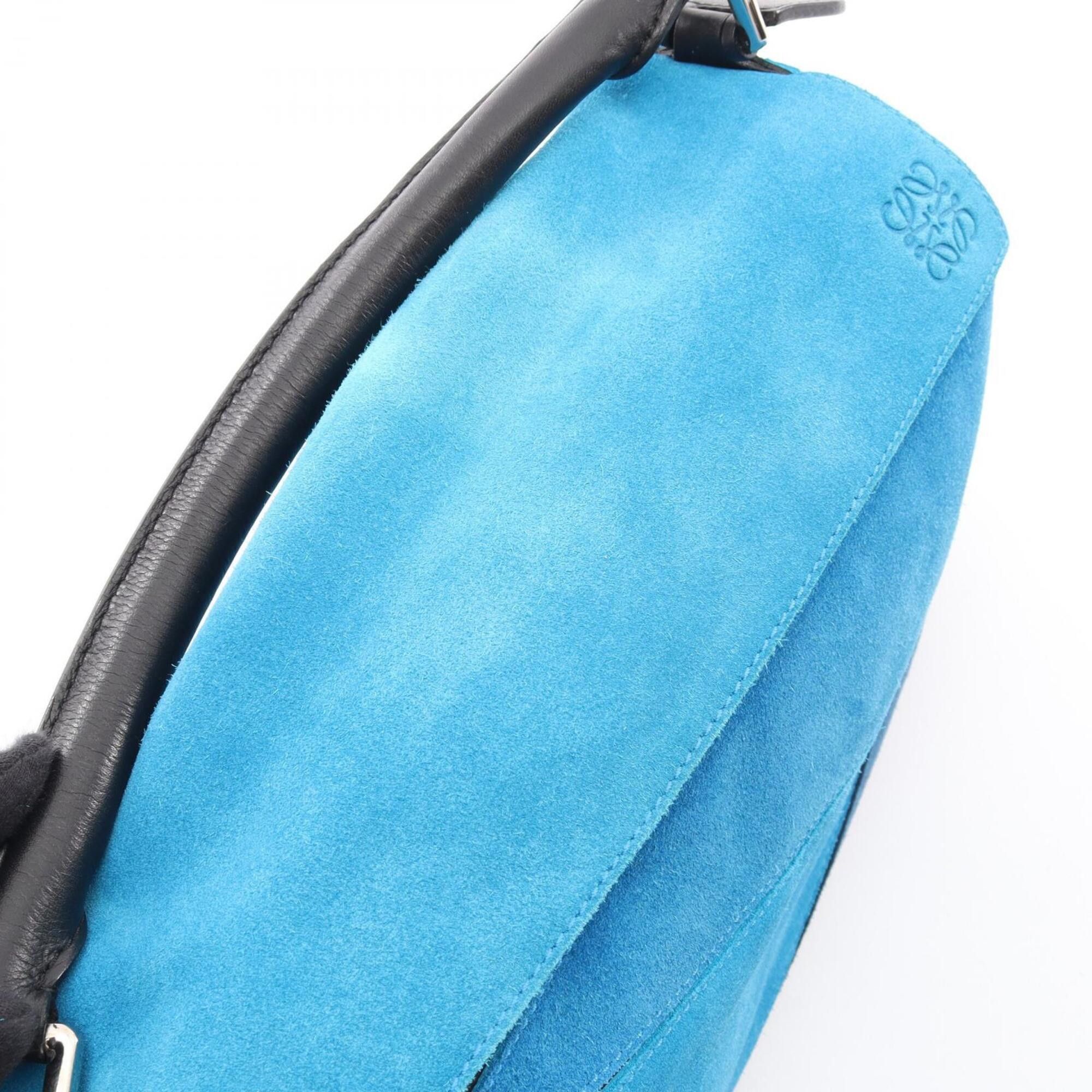 Loewe Loewe Puzzle Bag Medium 2-Way Handbag, Leather Suede, Women's, Blue/Black Size ONE SIZE - 11 Thumbnail