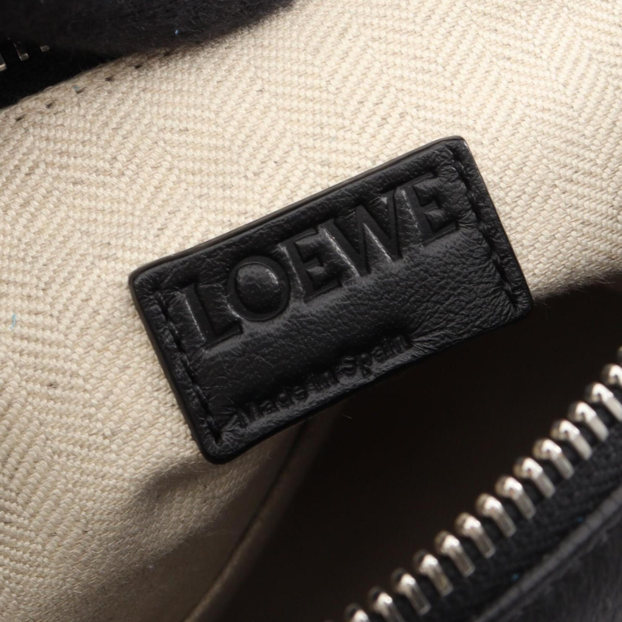 Loewe Loewe Puzzle Bag Medium 2-Way Handbag, Leather Suede, Women's, Blue/Black Size ONE SIZE - 4 Thumbnail