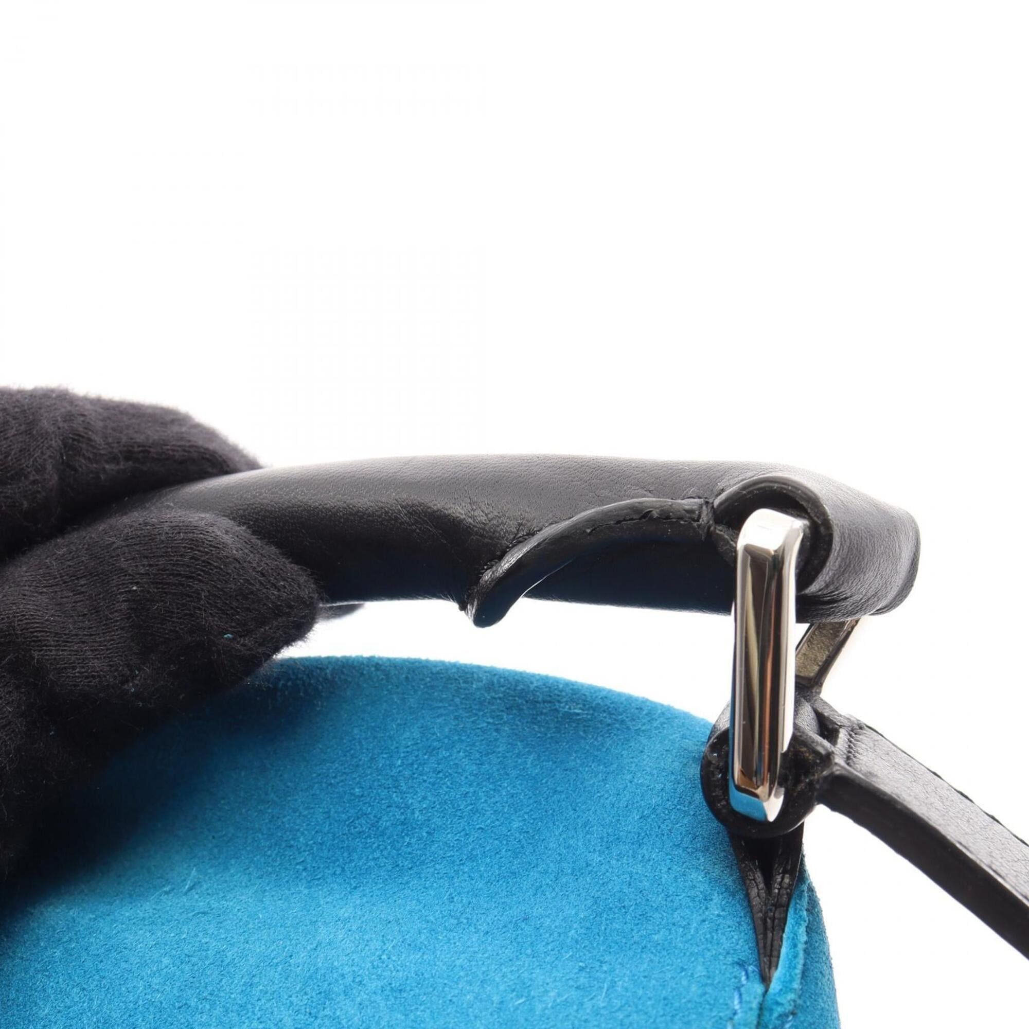 Loewe Loewe Puzzle Bag Medium 2-Way Handbag, Leather Suede, Women's, Blue/Black Size ONE SIZE - 10 Thumbnail