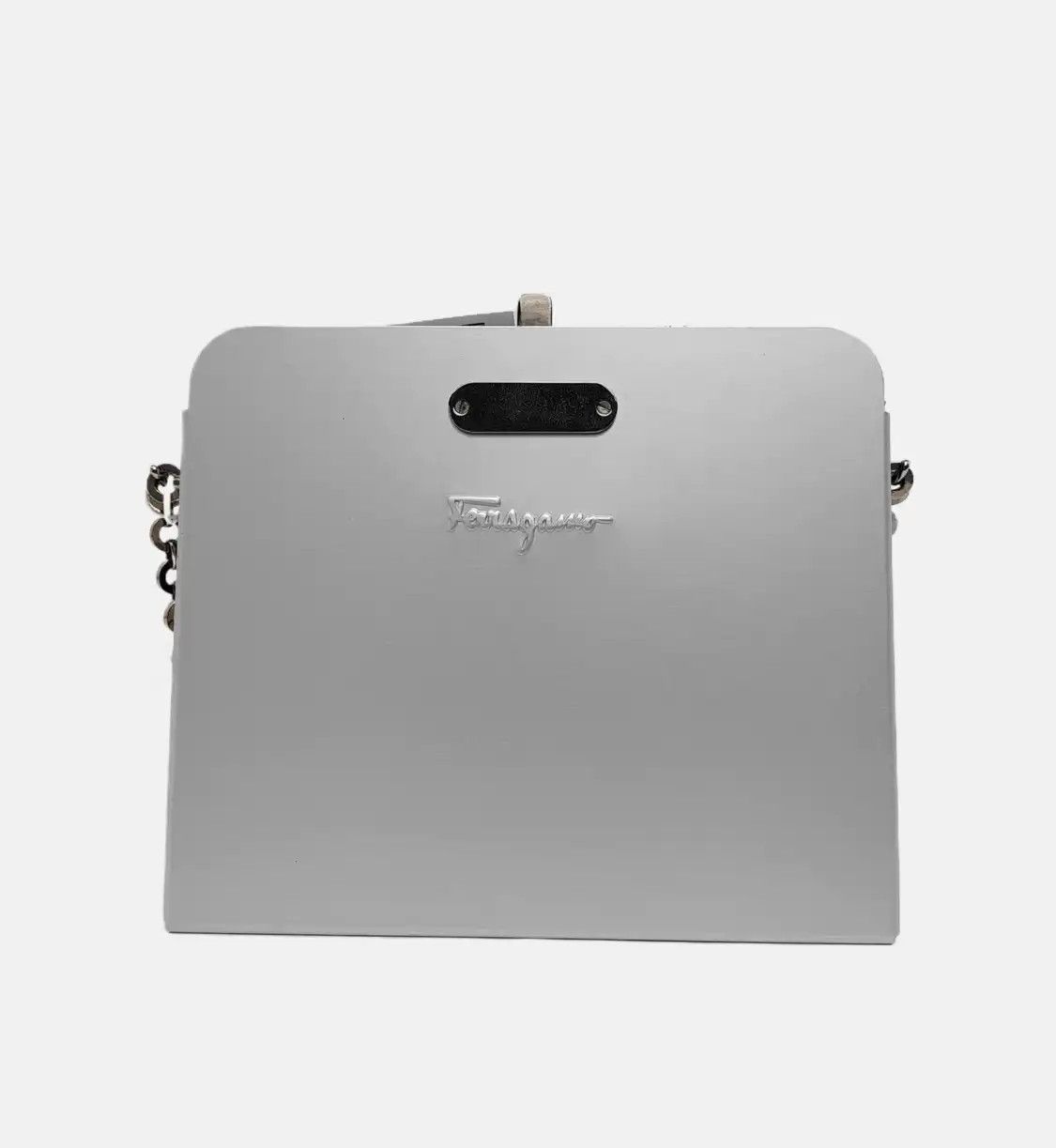Salvatore Ferragamo Salvatore Ferragamo box bag white metal stud shoulder bag silver hardware Size ONE SIZE - 4 Thumbnail