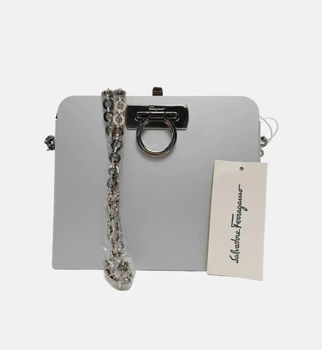 Salvatore Ferragamo Salvatore Ferragamo box bag white metal stud shoulder bag silver hardware Size ONE SIZE - 7 Thumbnail