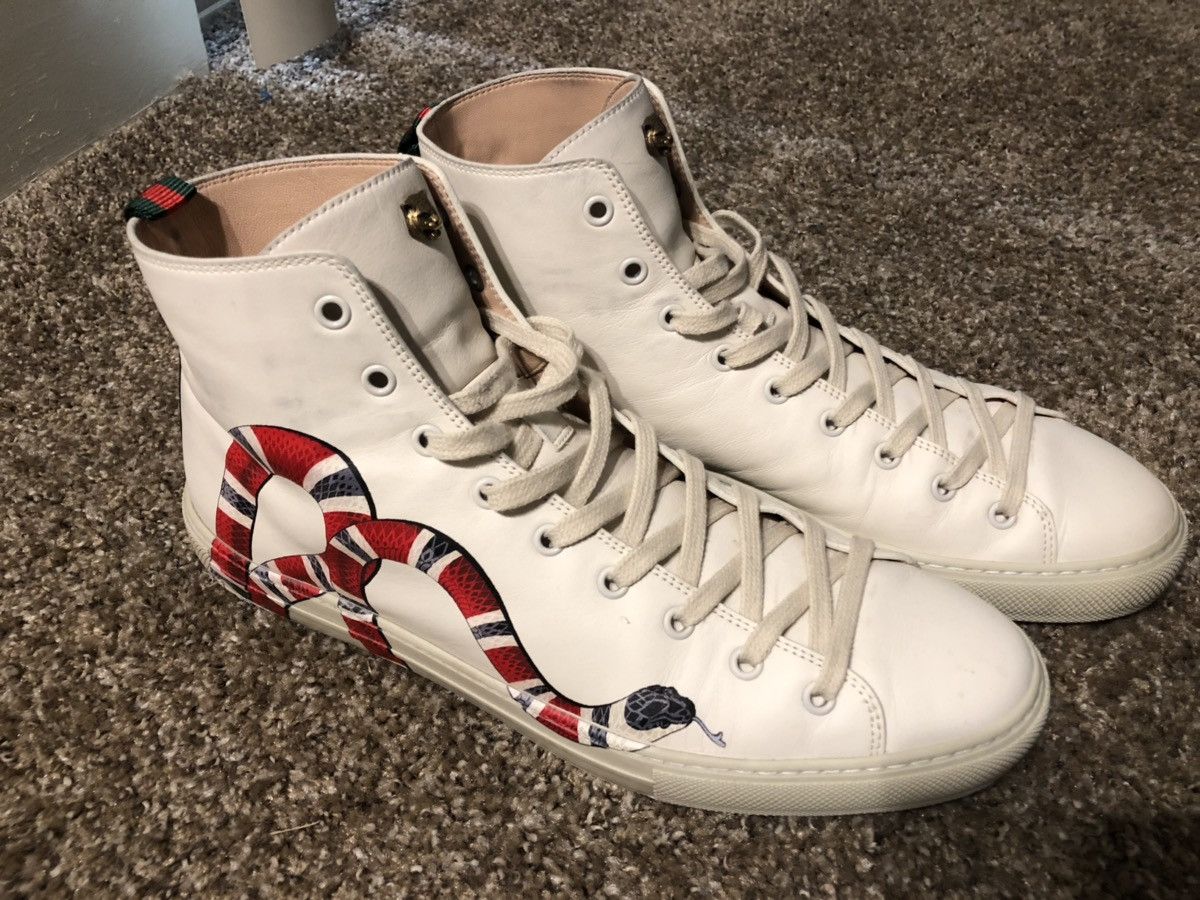 Gucci Gucci King Snake High Top Sneakers Grailed