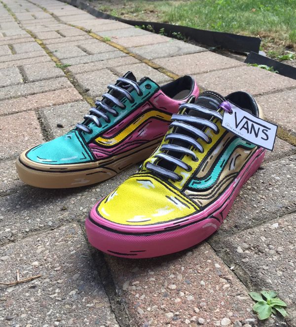 Custom hotsell vans cartoon