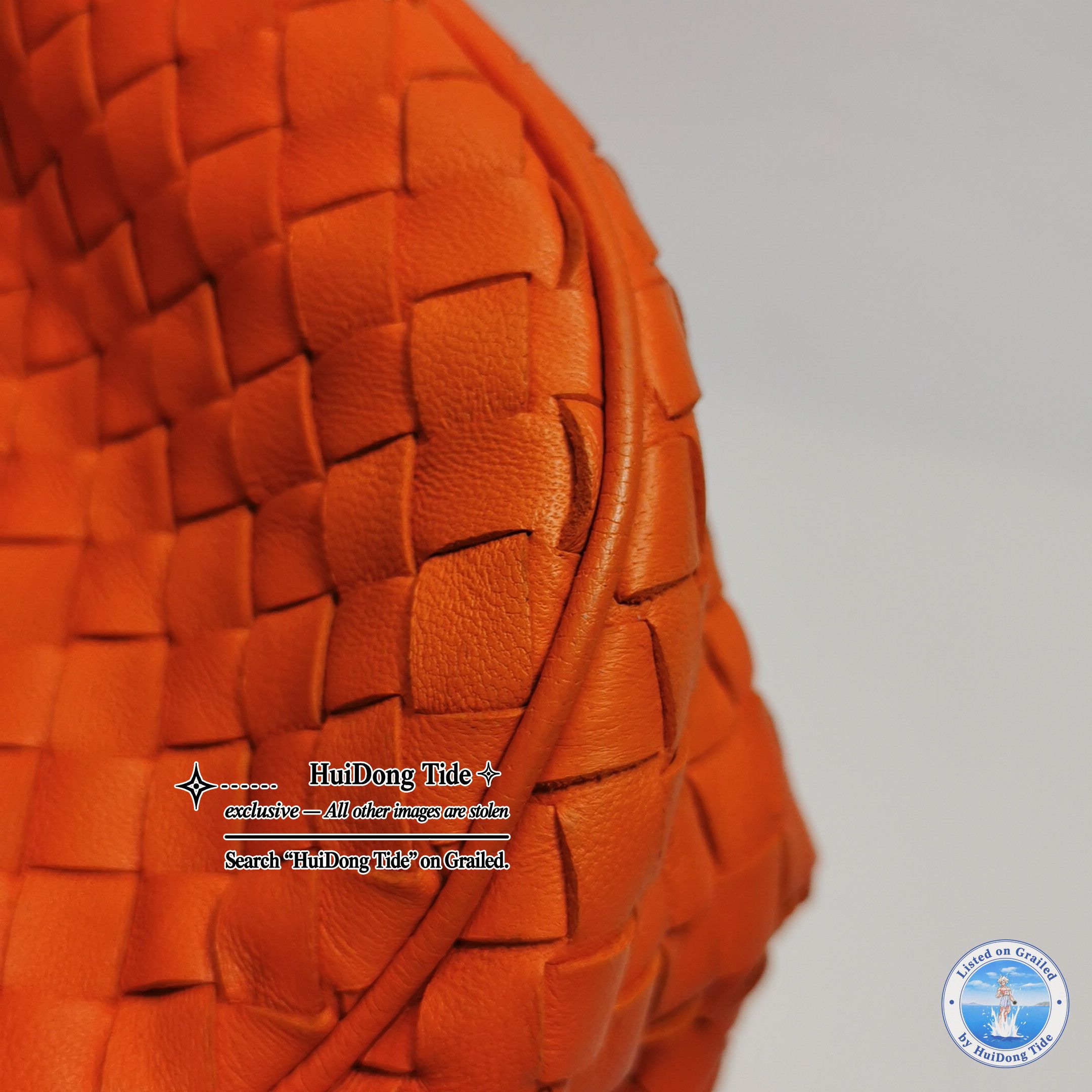 Bottega Veneta Bottega Veneta Orange Intrecciato Leather Handle Bag Size ONE SIZE - 15 Thumbnail