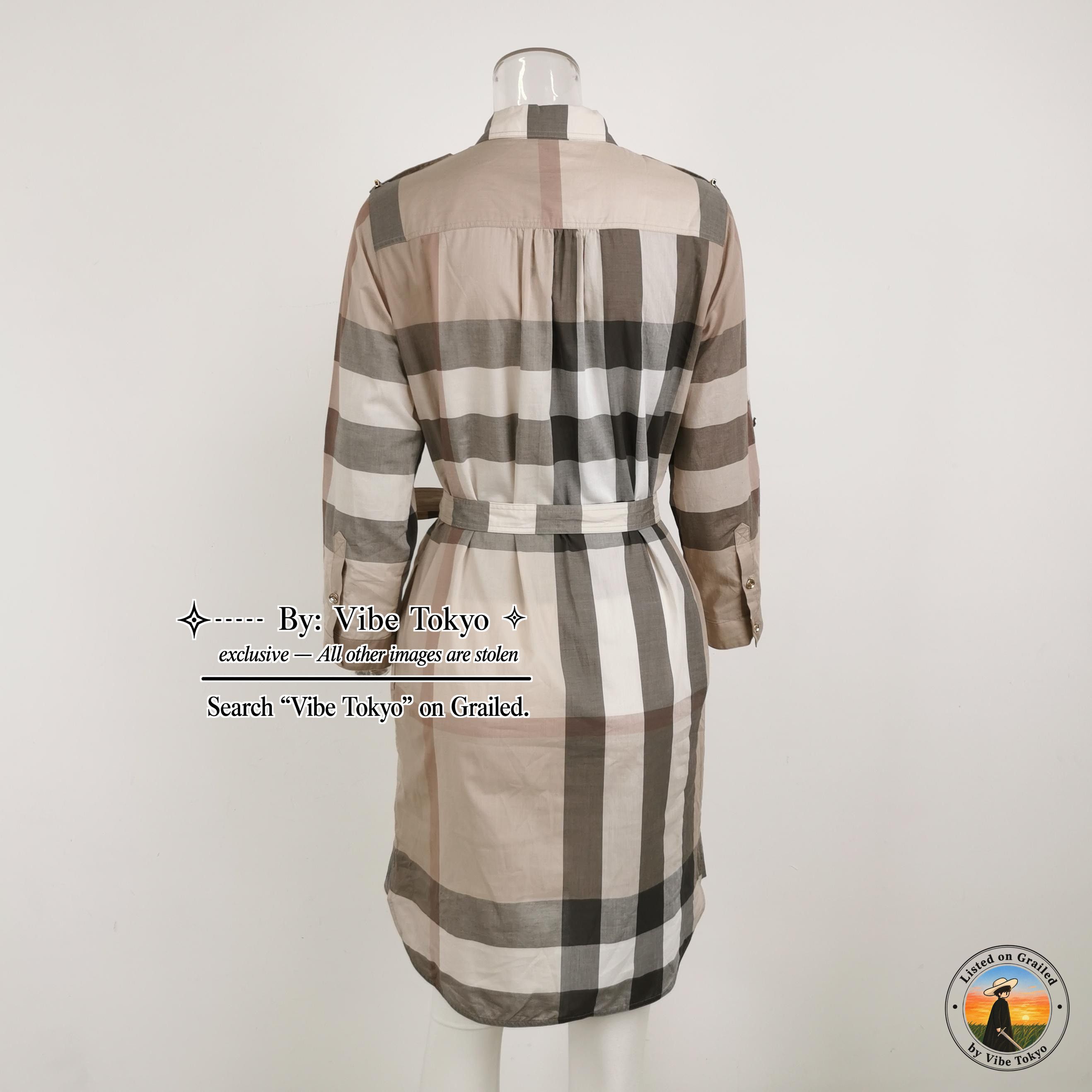 Burberry Burberry Check Cotton Shirt Dress Size US 6 Size M / US 6-8 / IT 42-44 - 3 Thumbnail