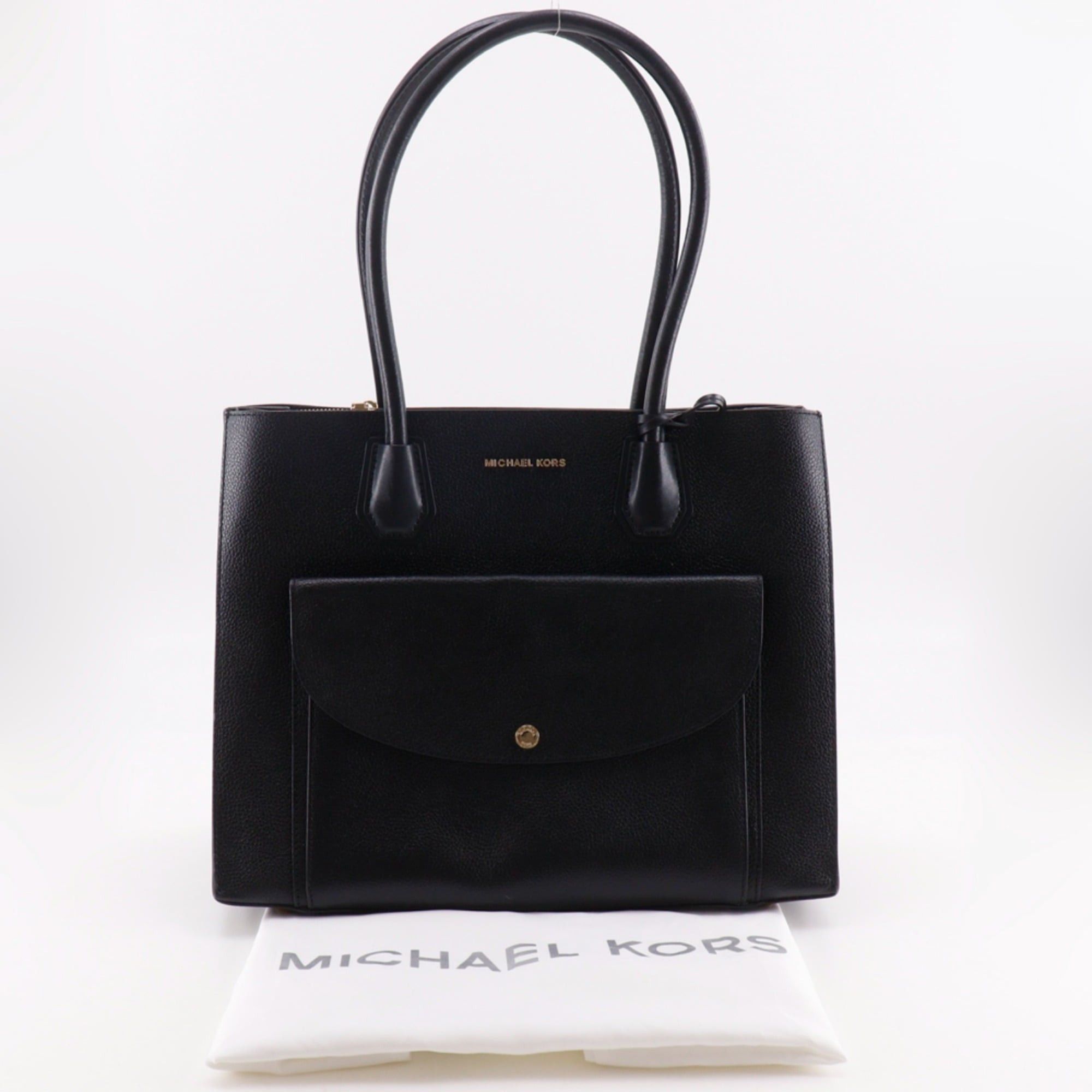 Michael Kors Michael Kors Mercer Extra Large Pocket Tote, Leather, Black, A4 Size, Women's Size ONE SIZE - 15 Thumbnail