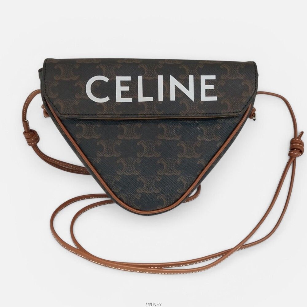 Celine Triomphe Canvas Tan Triangle Crossbody Bag Size ONE SIZE - 2 Thumbnail