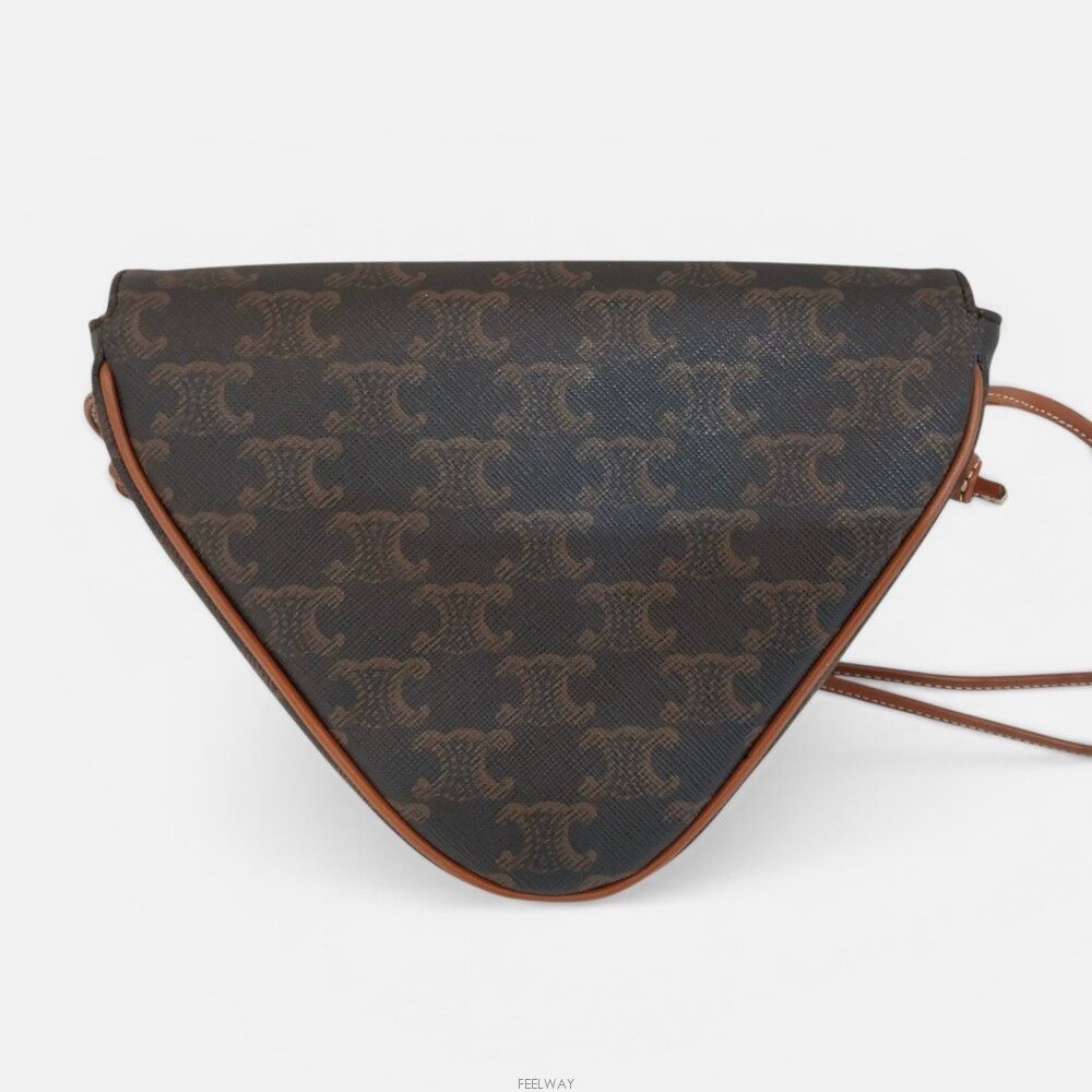 Celine Triomphe Canvas Tan Triangle Crossbody Bag Size ONE SIZE - 3 Thumbnail