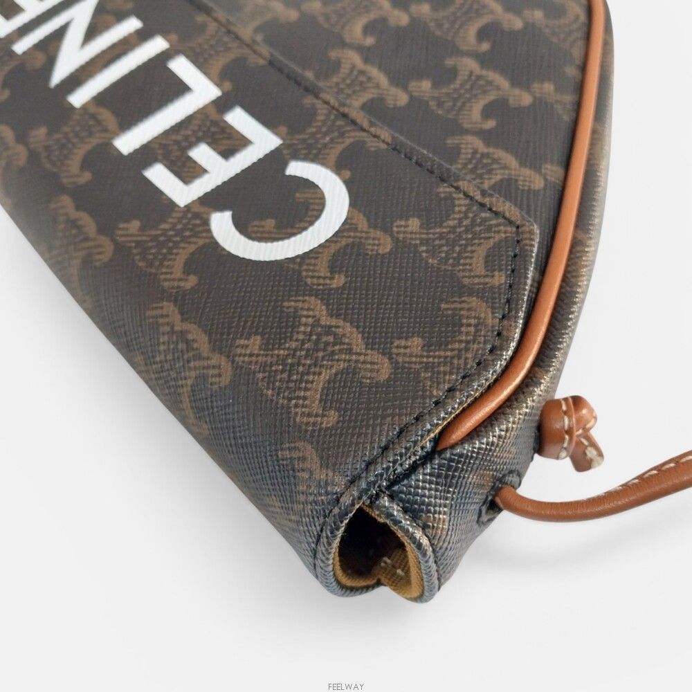 Celine Triomphe Canvas Tan Triangle Crossbody Bag Size ONE SIZE - 7 Thumbnail