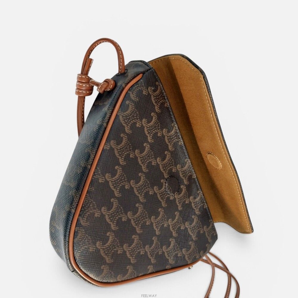 Celine Triomphe Canvas Tan Triangle Crossbody Bag Size ONE SIZE - 6 Thumbnail