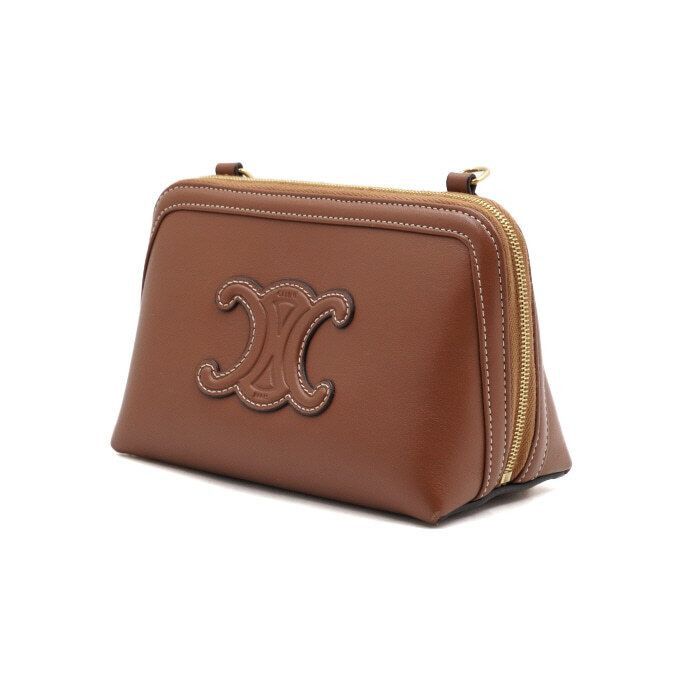 Celine Triomphe Quilted Gold Chain Clutch Shoulder Bag and Crossbod Size ONE SIZE - 2 Thumbnail