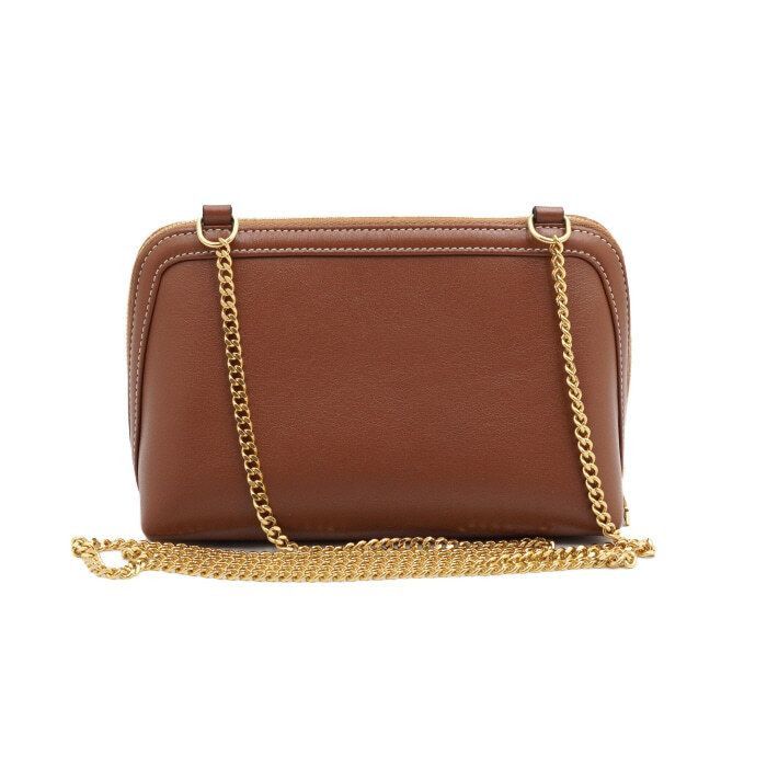 Celine Triomphe Quilted Gold Chain Clutch Shoulder Bag and Crossbod Size ONE SIZE - 4 Thumbnail