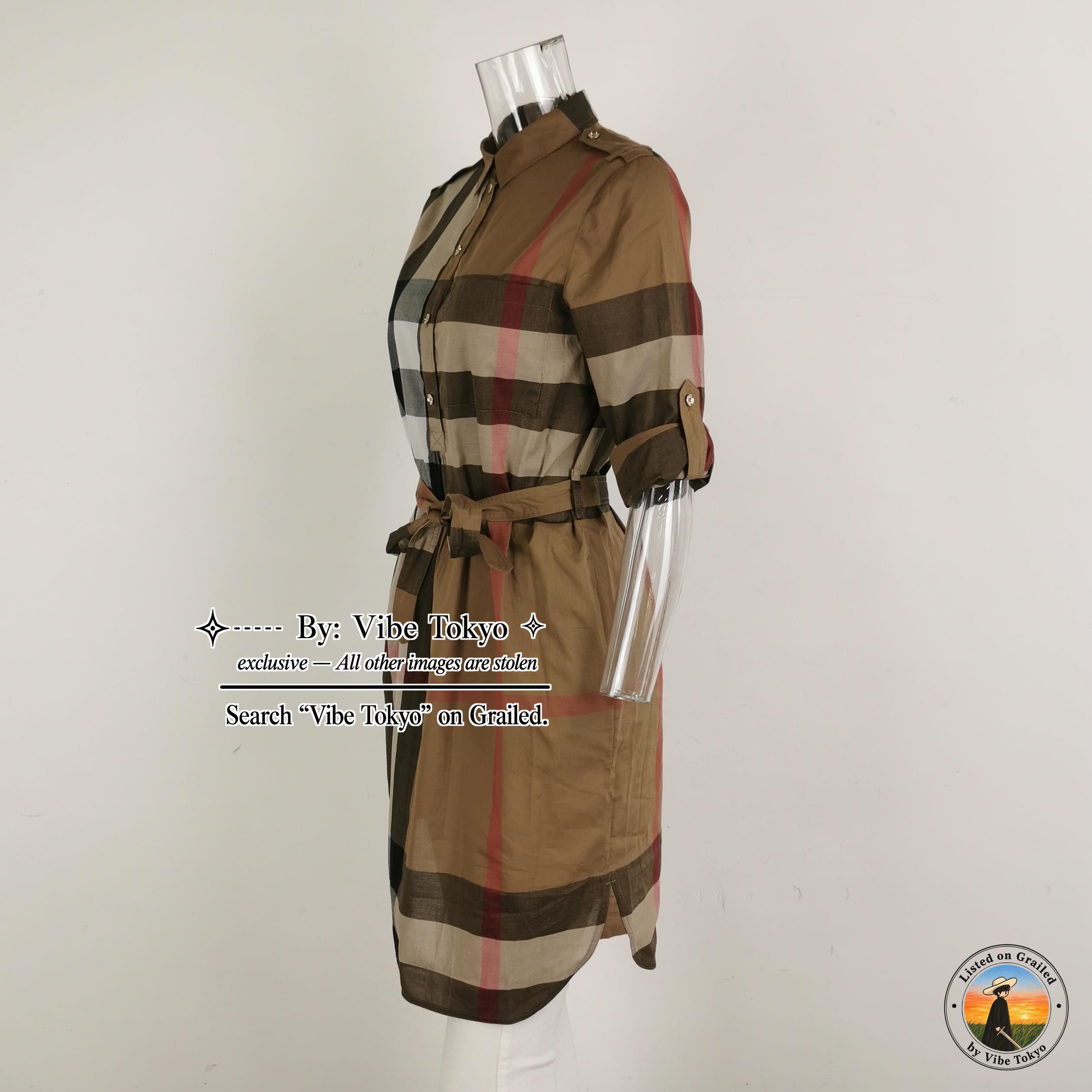 Burberry Burberry Check Cotton Shirt Dress Size IT 40 Size S / US 4 / IT 40 - 2 Thumbnail