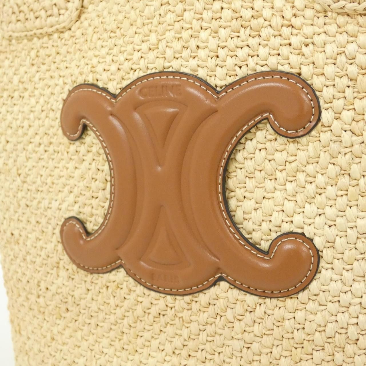 Celine Celine Celine Supple Classic Panier Raffia Calf Bag Plant-based Tote Bag 114352FF7 DUTY FREE for USA Size ONE SIZE - 4 Thumbnail