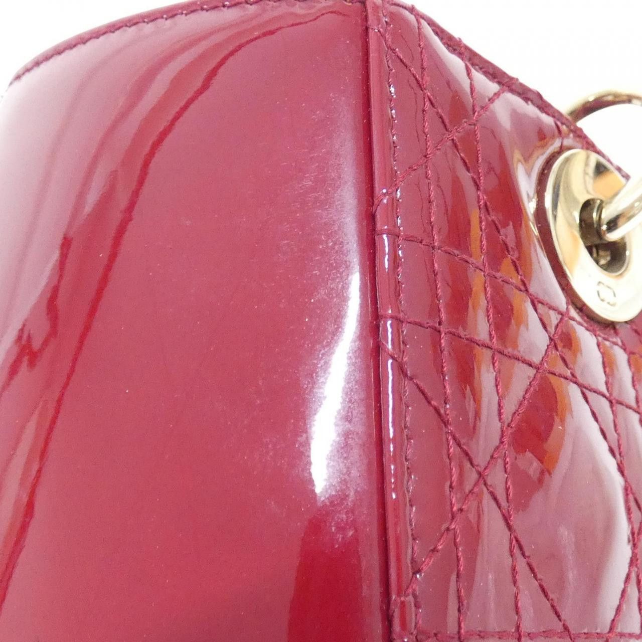 Dior Dior Christian Dior Lady Dior Patent Leather Bag Plastic / Synthetic Handbag M0565OWCB DUTY FREE for USA Size ONE SIZE - 7 Thumbnail
