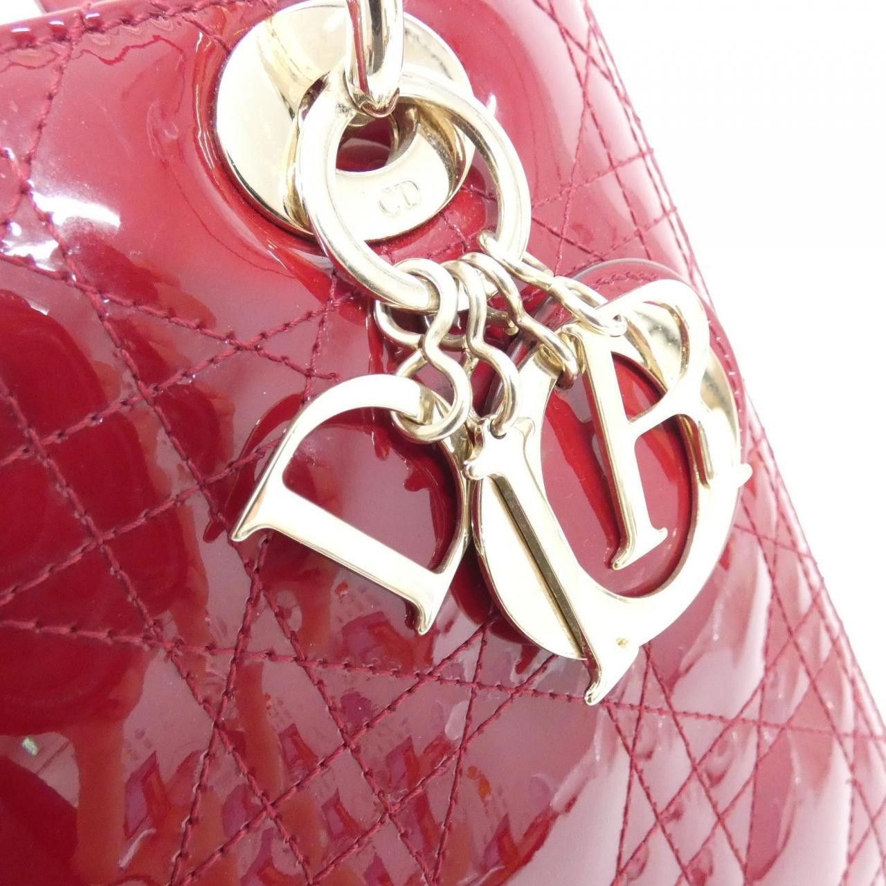 Dior Dior Christian Dior Lady Dior Patent Leather Bag Plastic / Synthetic Handbag M0565OWCB DUTY FREE for USA Size ONE SIZE - 5 Thumbnail