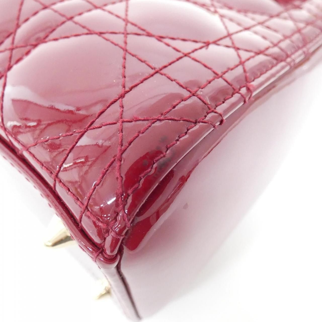 Dior Dior Christian Dior Lady Dior Patent Leather Bag Plastic / Synthetic Handbag M0565OWCB DUTY FREE for USA Size ONE SIZE - 3 Thumbnail