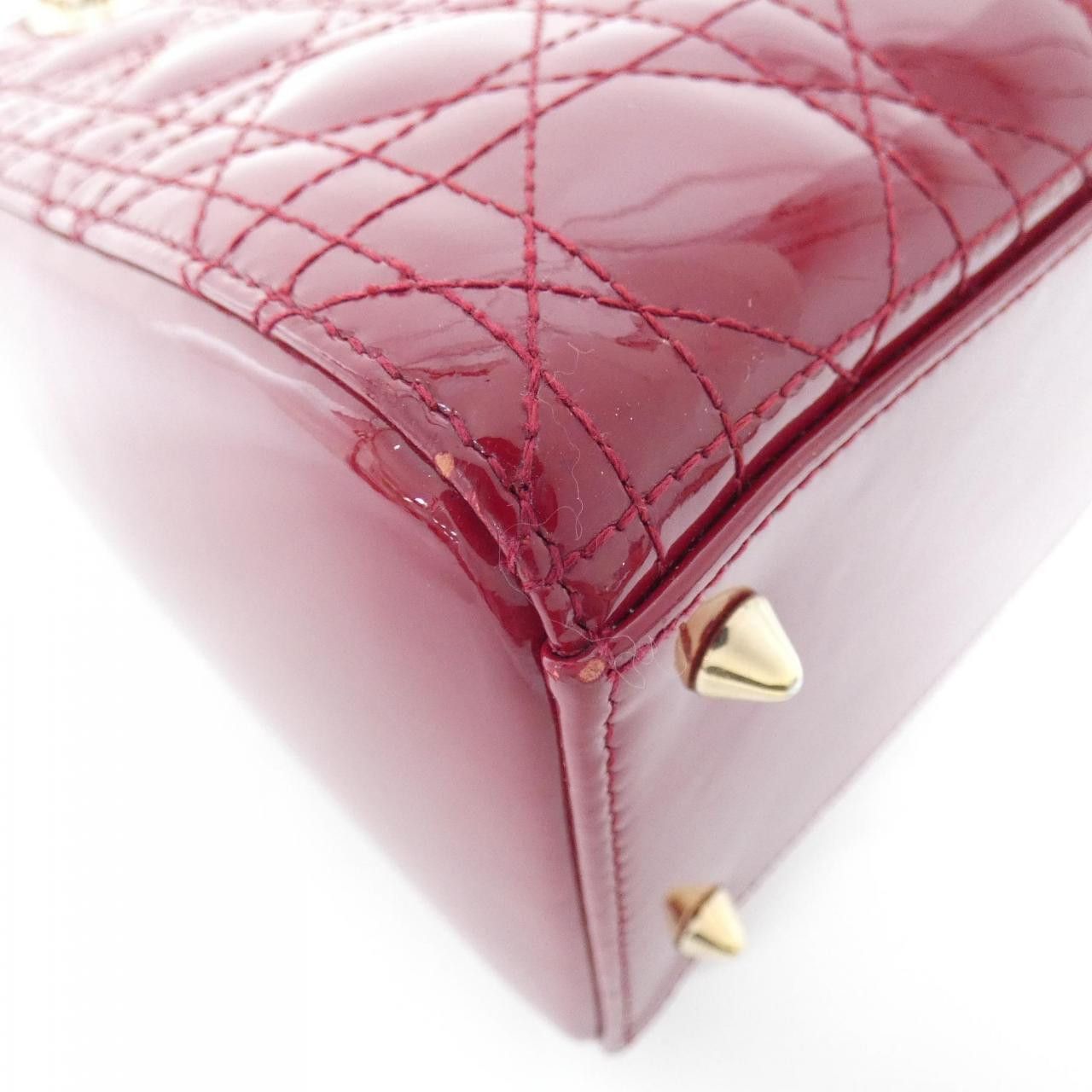 Dior Dior Christian Dior Lady Dior Patent Leather Bag Plastic / Synthetic Handbag M0565OWCB DUTY FREE for USA Size ONE SIZE - 4 Thumbnail