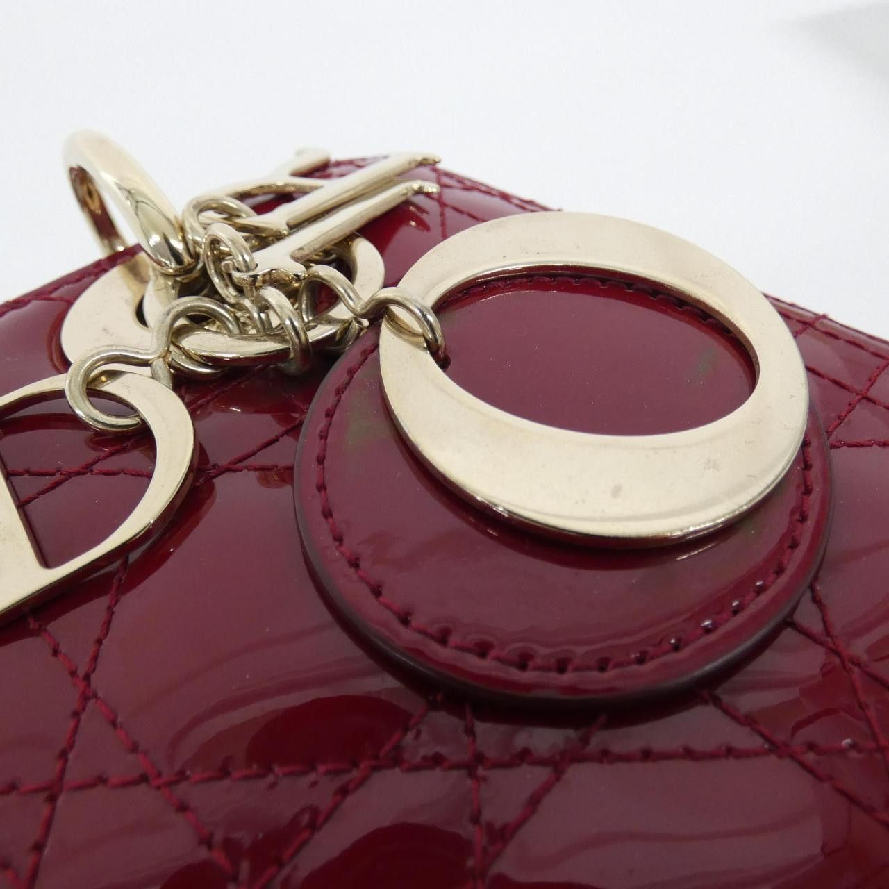 Dior Dior Christian Dior Lady Dior Patent Leather Bag Plastic / Synthetic Handbag M0565OWCB DUTY FREE for USA Size ONE SIZE - 6 Thumbnail