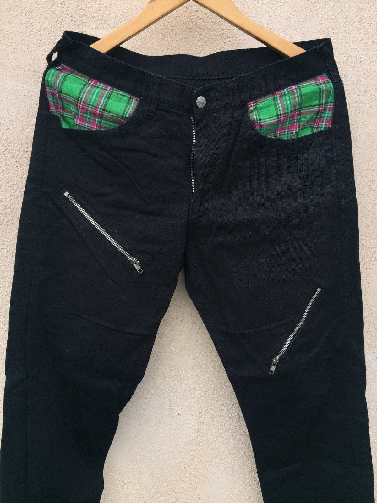 Japanese Brand Abstrise Punk Bondage Zipper Jeans Size US 30 / EU 46 - 2 Thumbnail