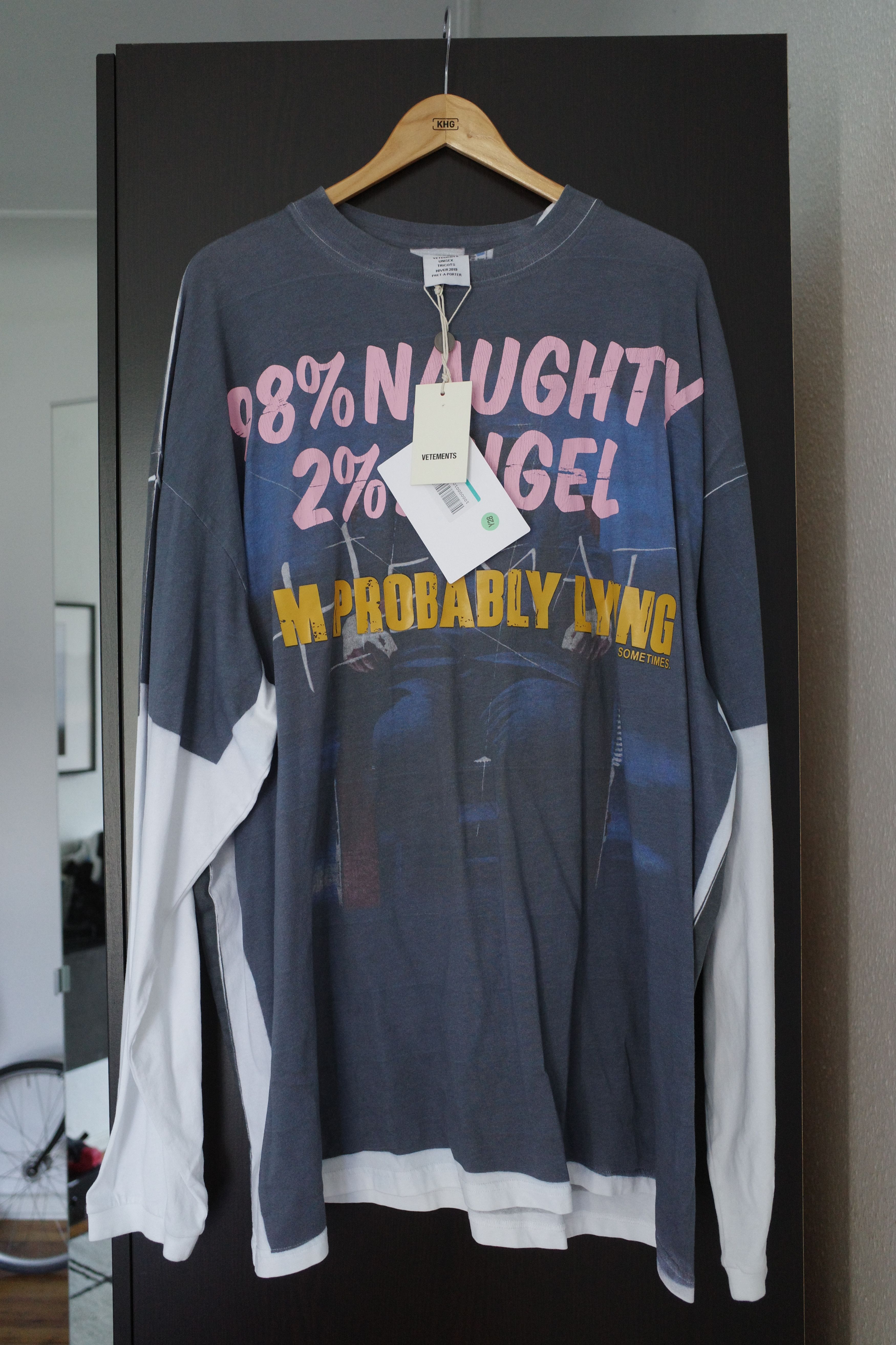 Vetements Vetements 98% Naughty 2% Angel Demna's Long Sleeve T