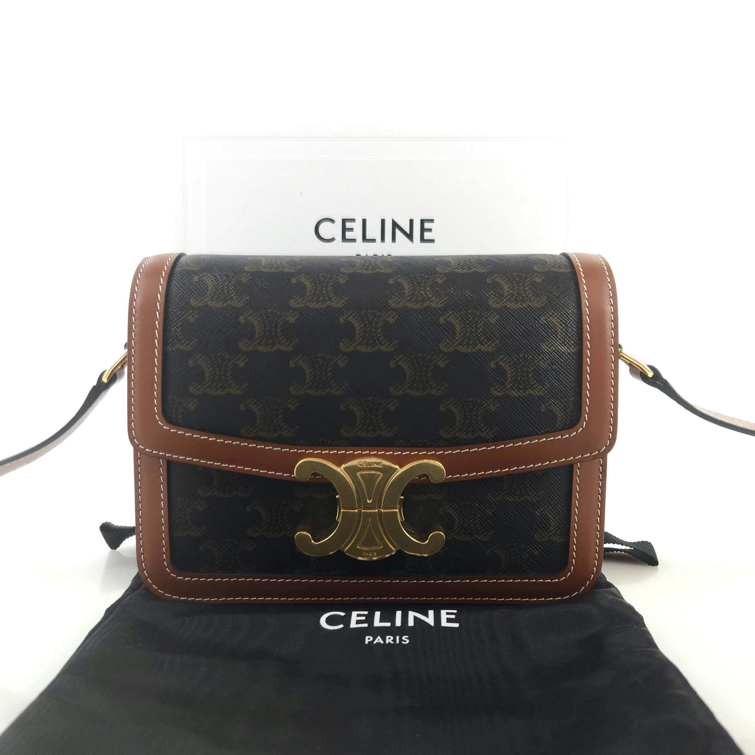 Celine Triomphe Canvas Tin Triomphe Shoulder Bag Crossbody Size ONE SIZE - 7 Thumbnail