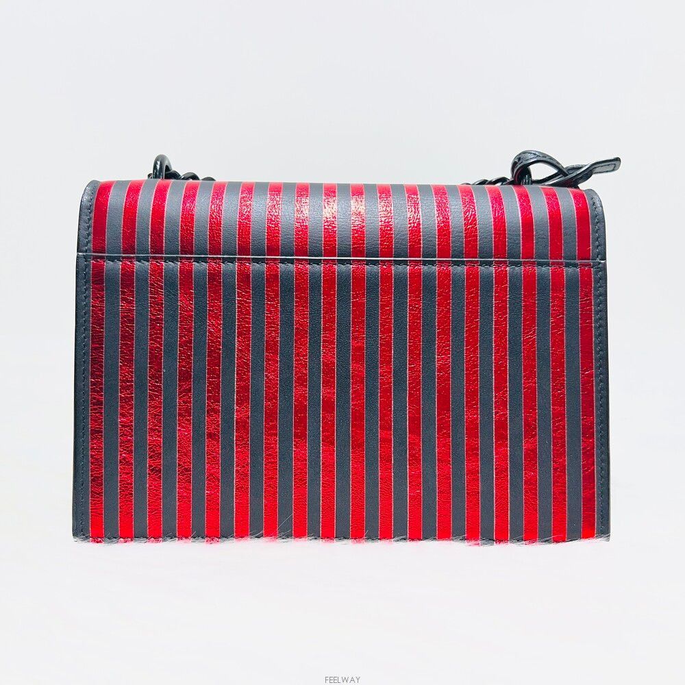 Yves Saint Laurent Sunset Monogram Stripe Metallic Canvas Small Crossbody Bag Size ONE SIZE - 2 Thumbnail
