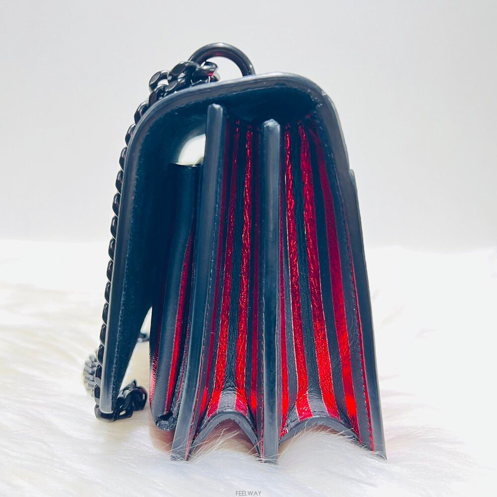 Yves Saint Laurent Sunset Monogram Stripe Metallic Canvas Small Crossbody Bag Size ONE SIZE - 3 Thumbnail