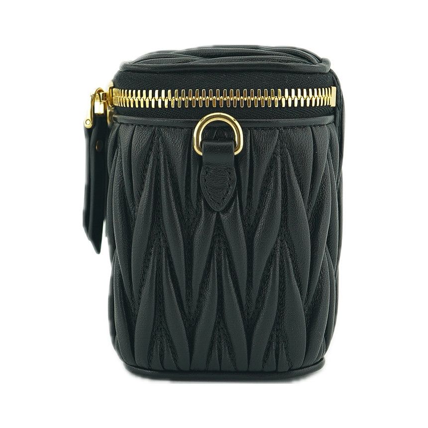 Miu Miu Matelassé Nappa Mini Crossbody Bag Leather Black Size ONE SIZE - 12 Thumbnail