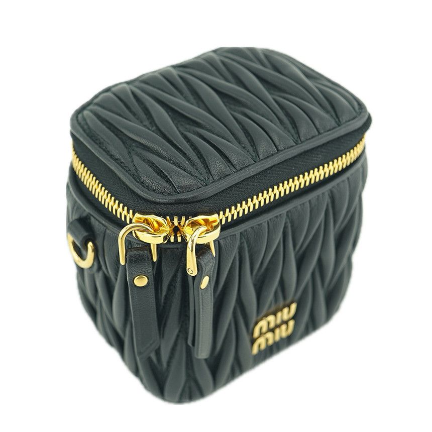 Miu Miu Matelassé Nappa Mini Crossbody Bag Leather Black Size ONE SIZE - 15 Thumbnail