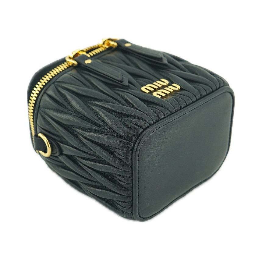 Miu Miu Matelassé Nappa Mini Crossbody Bag Leather Black Size ONE SIZE - 16 Thumbnail