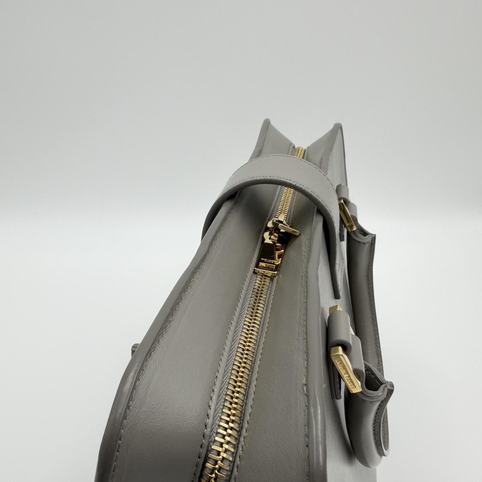 Yves Saint Laurent Gray Cabas Small Tote Shoulder Bag Size ONE SIZE - 7 Thumbnail