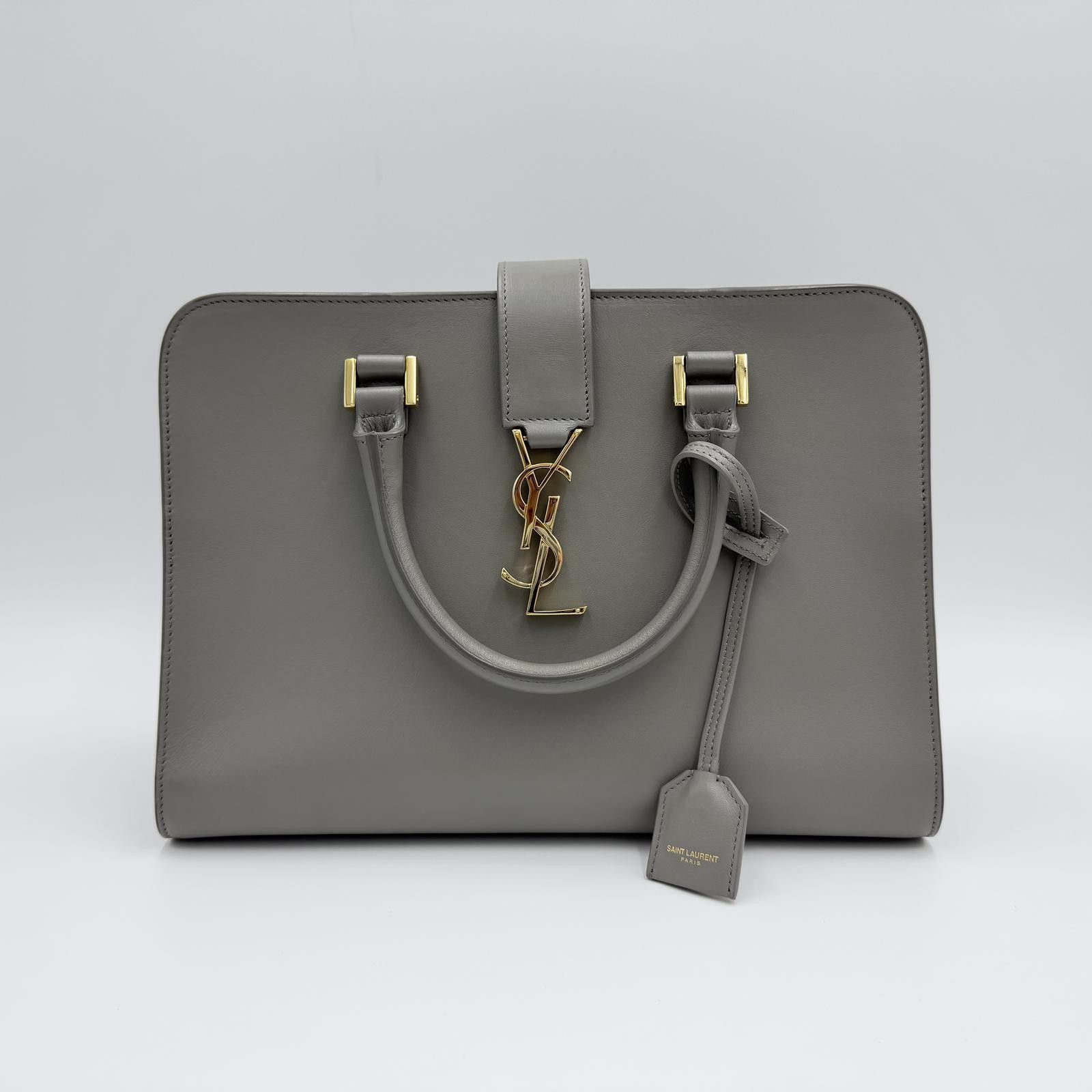 Yves Saint Laurent Gray Cabas Small Tote Shoulder Bag Size ONE SIZE - 2 Thumbnail