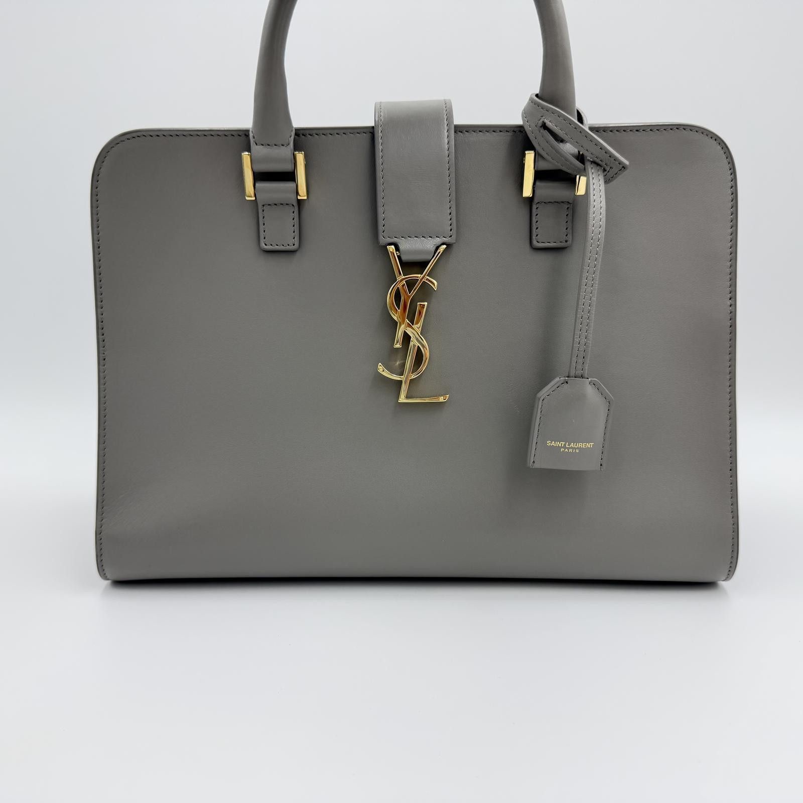 Yves Saint Laurent Gray Cabas Small Tote Shoulder Bag Size ONE SIZE - 3 Thumbnail