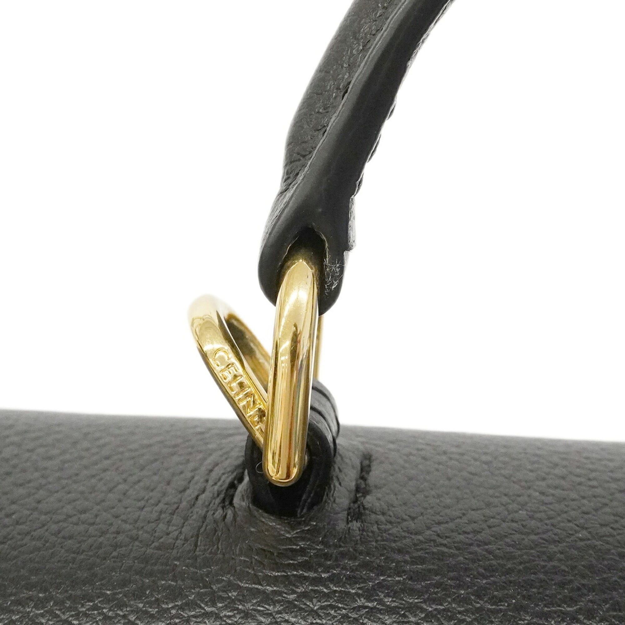 Celine Celine Triomphe Nino handbag, leather, black, 2-way bag for women, P3177895 Size ONE SIZE - 6 Thumbnail