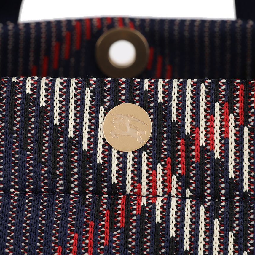 Burberry Small Check Knit Tote Bag Size ONE SIZE - 9 Thumbnail