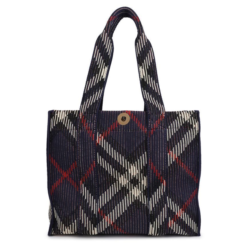 Burberry Small Check Knit Tote Bag Size ONE SIZE - 5 Thumbnail