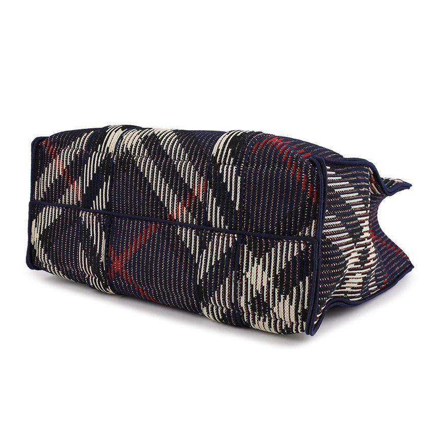 Burberry Small Check Knit Tote Bag Size ONE SIZE - 6 Thumbnail
