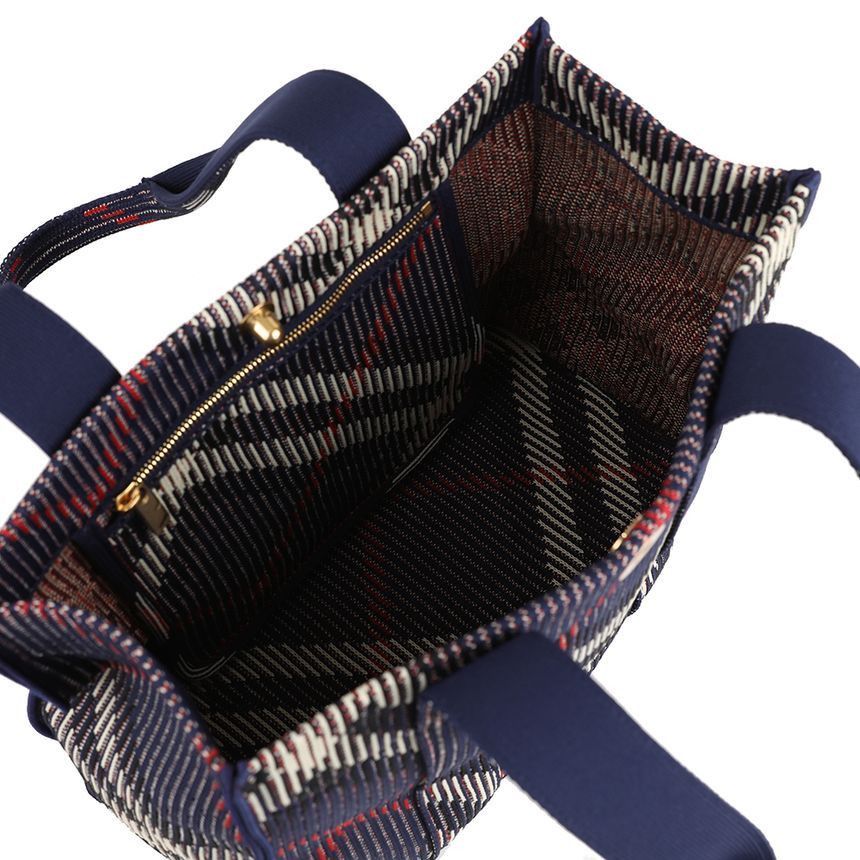 Burberry Small Check Knit Tote Bag Size ONE SIZE - 7 Thumbnail